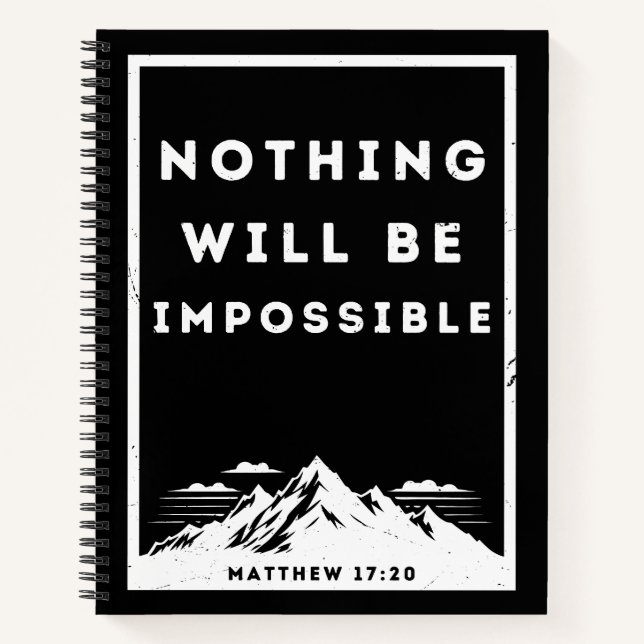 Cuaderno Nada Será Imposible Mateo 17:20 (Anverso)