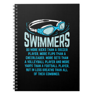 Cuaderno Nadadores Hacen Más Patadas Me Divertido Regalo Am