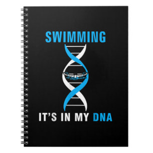 Cuaderno Nadar es en mi ADN Divertido nadarNadar Amor Guay