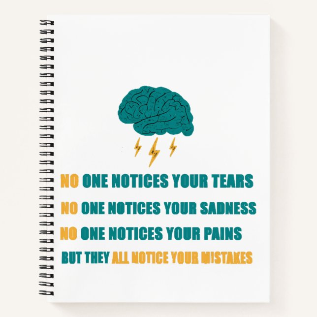 Cuaderno Nadie nota tu tristeza (Anverso)