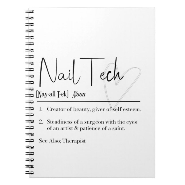 Cuaderno Nail Tech Definition Notebook (Frente)