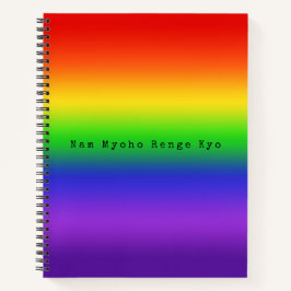 Cuaderno Nam Myoho Renge Kyo Gradiente del arco iris