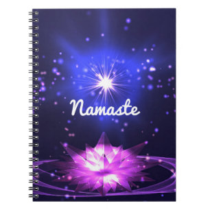Cuaderno Namaste Cita Purple Crystal Lotus & Star