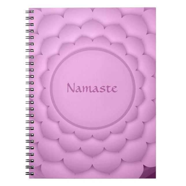 Cuaderno Namaste cita violenta corona Chakra Chi espiritual (Frente)
