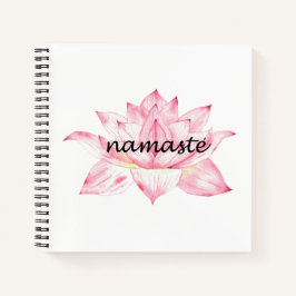 Cuaderno Namaste, flor rosa de Lotus