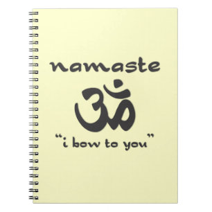 Cuaderno Namaste - me inclino ante ti (en negro)