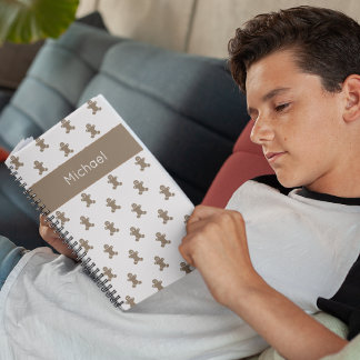 Cuaderno Name Cute Gingerbread Man Cookies Holiday Notebook