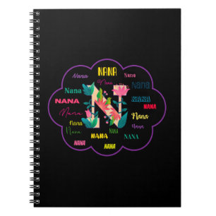 Cuaderno Nana Floral Nombre Inicial de Flor