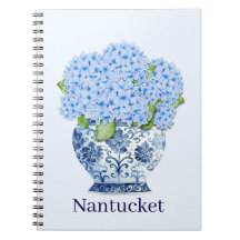 Cuaderno Nantucket Floral Chinoisería Azul y Blanc