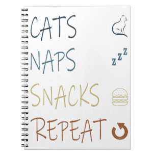Cuaderno Napas y aperitivos de gatos Los mejores regalos pa