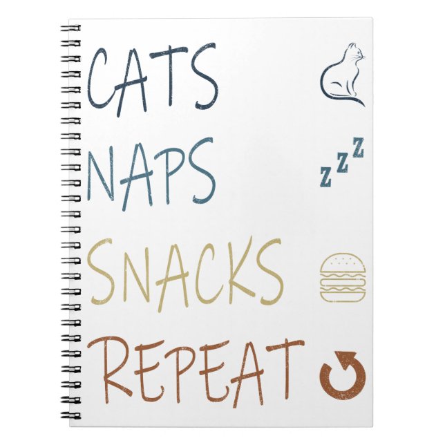Cuaderno Napas y bocadillos de gatos|Los mejores regalos pa (Frente)
