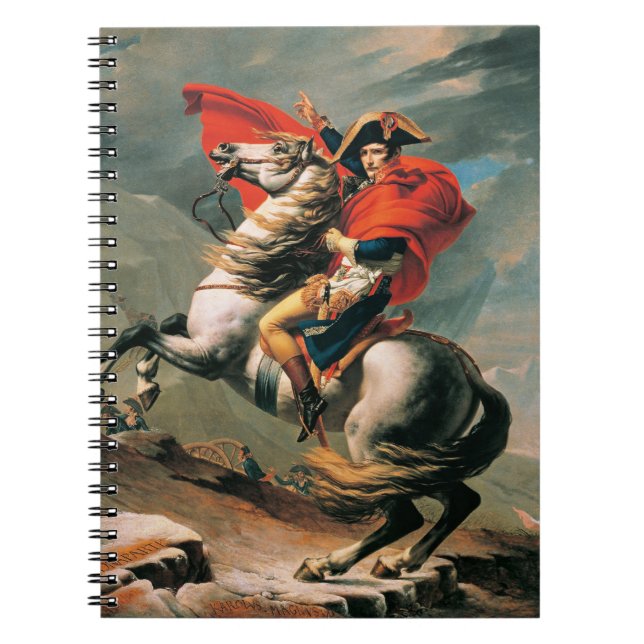 Cuaderno Napoleón Cruzando los Alpes, pintura famosa, (Frente)