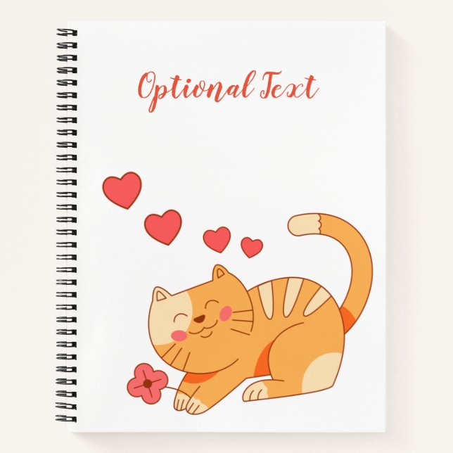 Cuaderno Naranja Amante De La Cuta Tabby Kitten (Anverso)