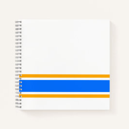Cuaderno Naranja Azul Brillante Moderno Carreras Bandas En 