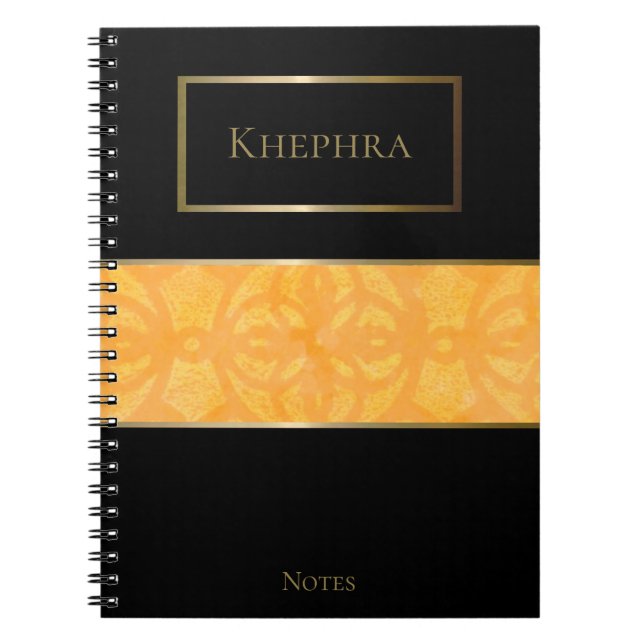 Cuaderno Naranja Batik Simple Name (Frente)