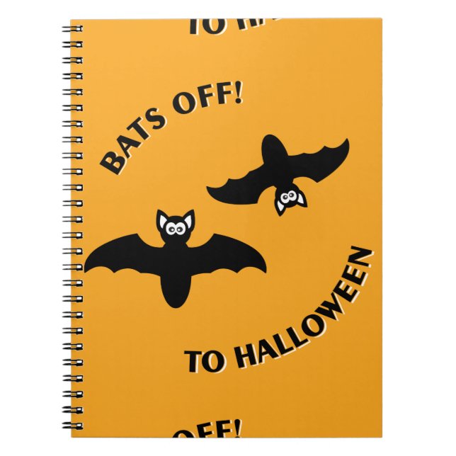 Cuaderno Naranja Bats de Halloween (Frente)