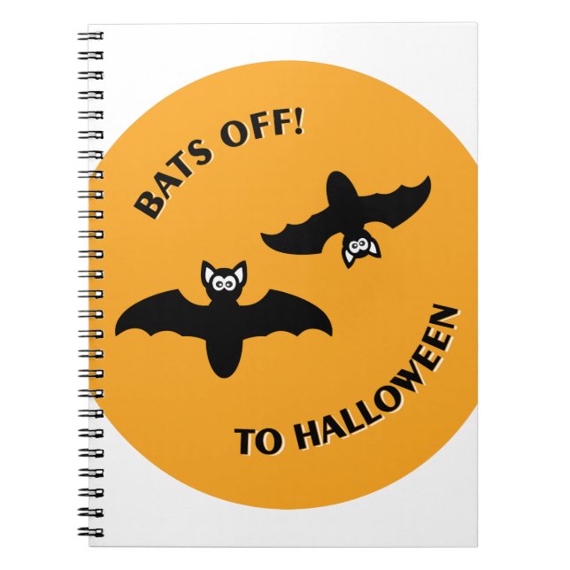 Cuaderno Naranja Bats de Halloween (Frente)