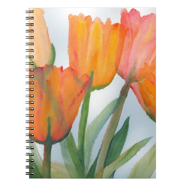 Cuaderno Naranja Citrus Tulips (Frente)