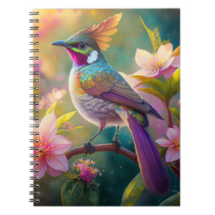 Cuaderno Naranja Creste Arco Iris Jay Fantasy Bird