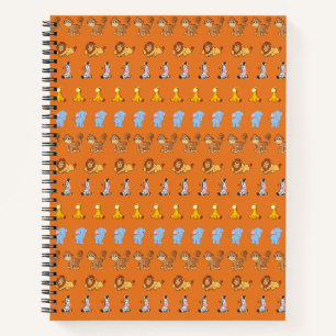 Cuaderno naranja Cute safari patrón animal - Giraffe,