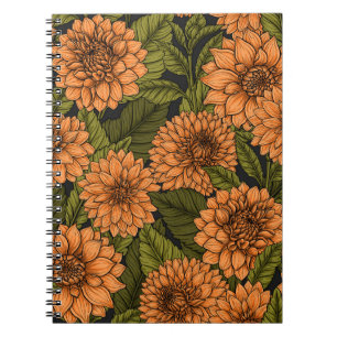 Cuaderno Naranja Dahlia Garden