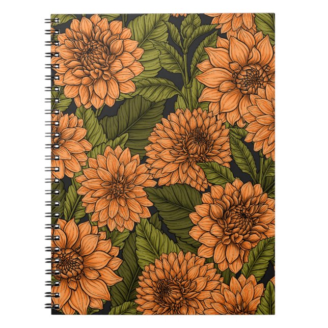Cuaderno Naranja Dahlia Garden (Frente)