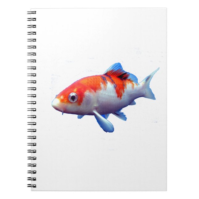 Cuaderno Naranja de amor y pez dorado blanco (Frente)