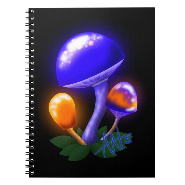 Cuaderno Naranja de Dapperling Blanco imaginario y hongo az (Frente)
