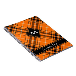 Cuaderno Naranja de Halloween Tartan