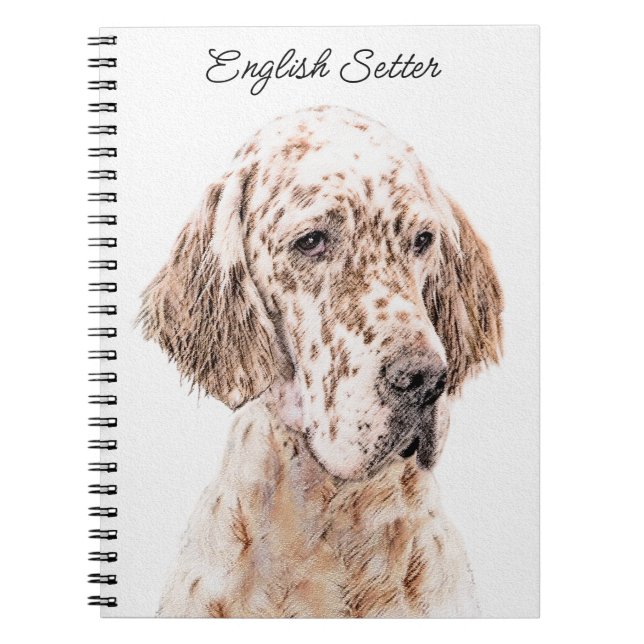 Cuaderno Naranja de Inglaterra Belton Pintura de Perro Arte (Frente)