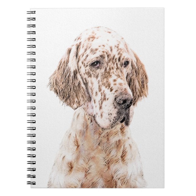 Cuaderno Naranja de Inglaterra Belton Pintura de Perro Arte (Frente)