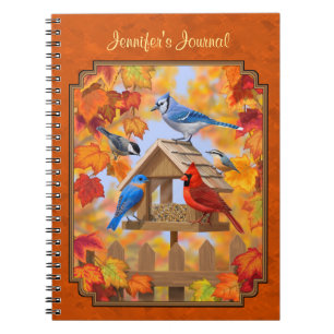 Cuaderno Naranja de otoño de la reunión del alimentador de