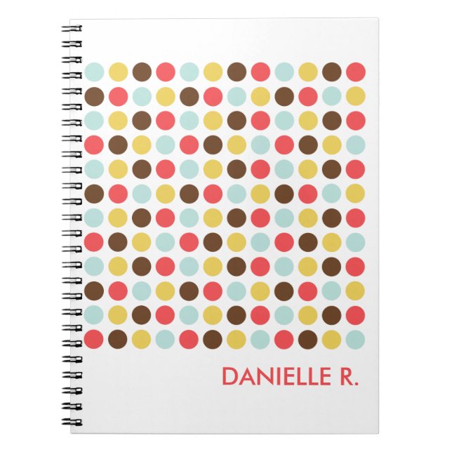 Cuaderno Naranja de patrones de puntos de método diario per (Frente)