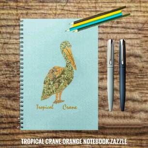 Cuaderno Naranja de rana tropical