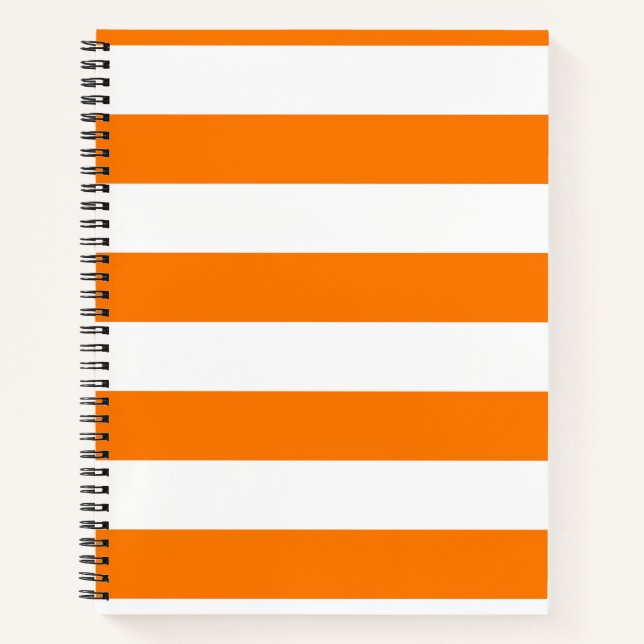 Cuaderno Naranja de seguridad y franjas blancas (Anverso)