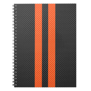 Cuaderno Naranja deportivo Stripes Decoración estilo fibra