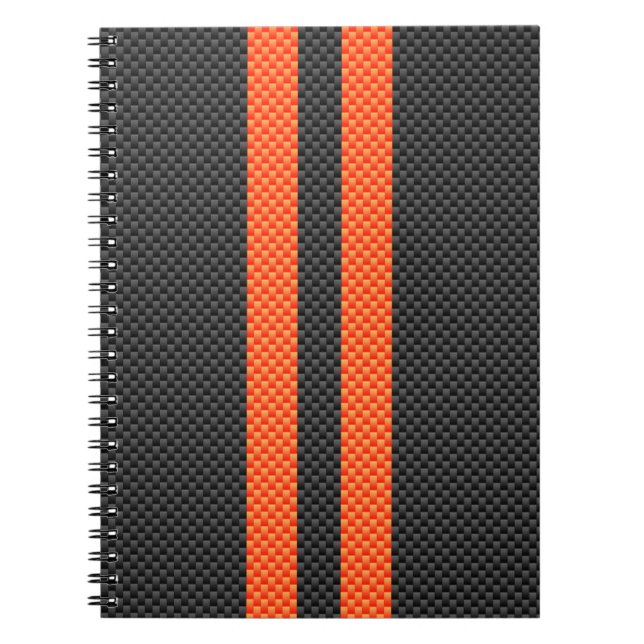 Cuaderno Naranja deportivo Stripes Decoración estilo fibra  (Frente)