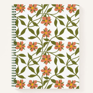 CUADERNO NARANJA FLOWERS