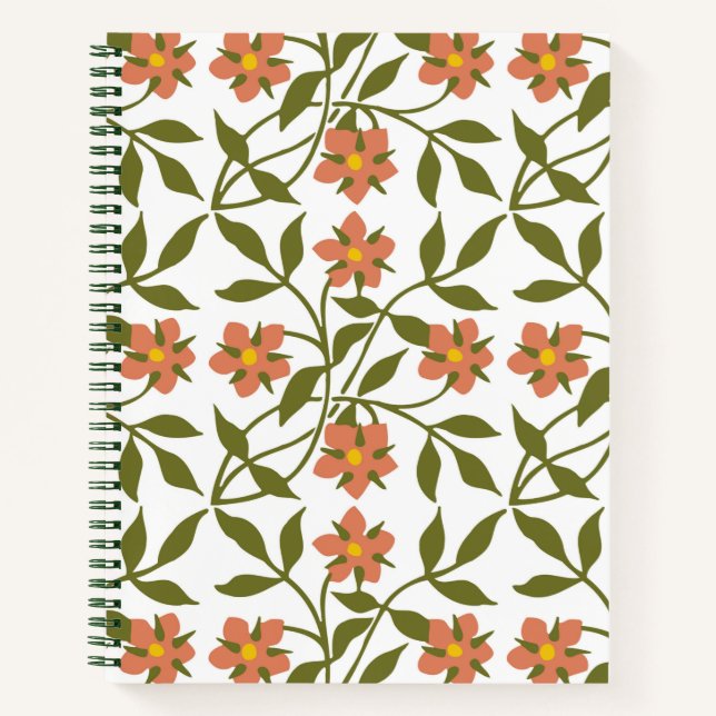 CUADERNO NARANJA FLOWERS (Anverso)