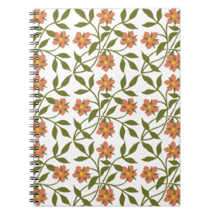 CUADERNO NARANJA FLOWERS