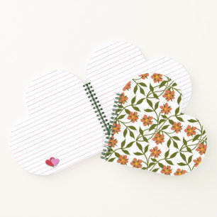 CUADERNO NARANJA FLOWERS