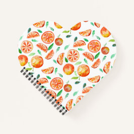 Cuaderno Naranja Fruit Cute Acuarela Dulce Citrus Verano  