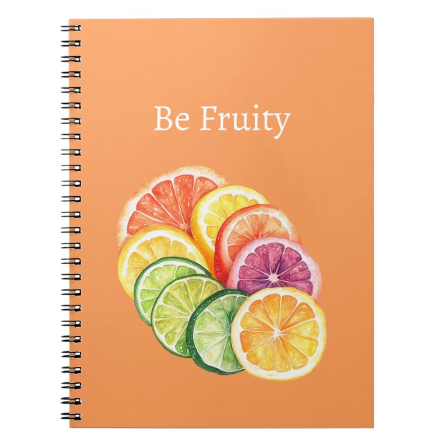 Cuaderno Naranja Fruta Cítrica Sé Frutal (Frente)