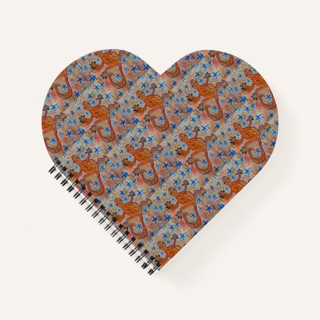 Cuaderno Naranja Gecko Heart Notebook (Anverso)