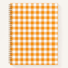 Cuaderno Naranja Gingham Notebook
