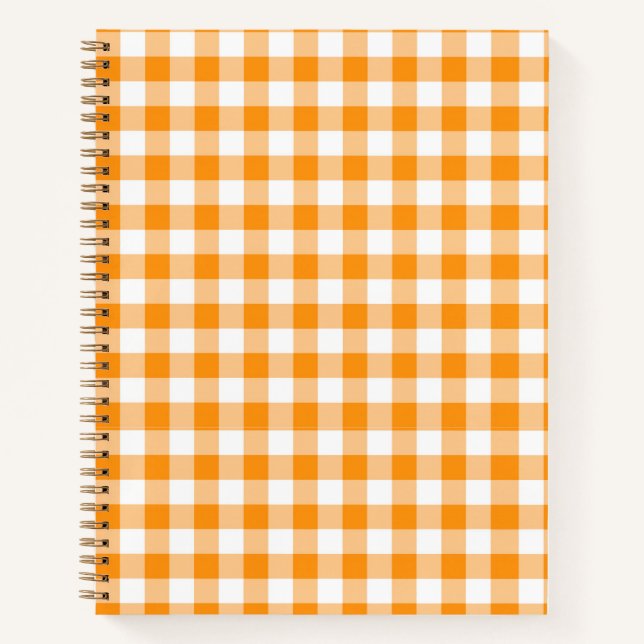 Cuaderno Naranja Gingham Notebook (Anverso)