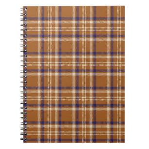 Cuaderno Naranja Glen Plaid texturizado patternabstracto si