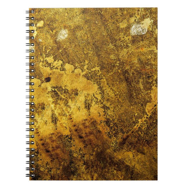 Cuaderno Naranja grunge textureabstracto, antiguo, antiguo, (Frente)