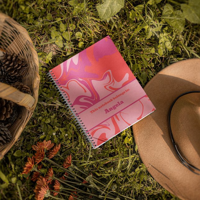 Cuaderno Naranja gruñón y personalizable rosa (Subido por el creador)