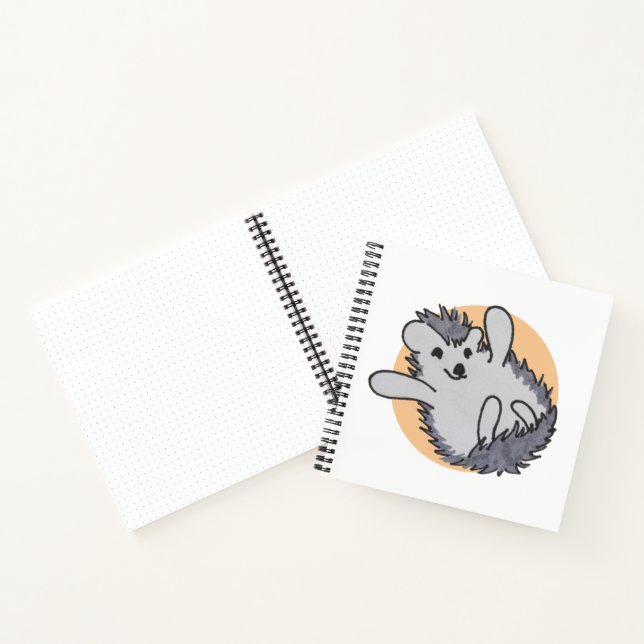 Cuaderno Naranja Happy Cute Hedgehog (Interior)